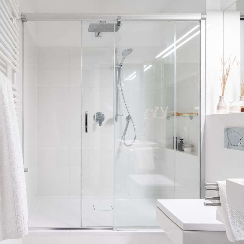 Shower with Minimalist Fixtures